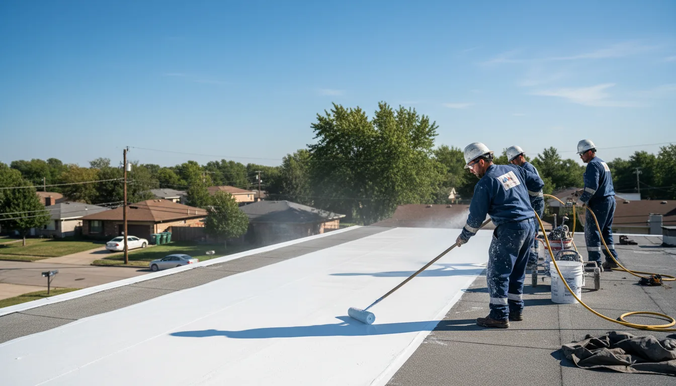 Commercial roof coating in Orleans, VT near me